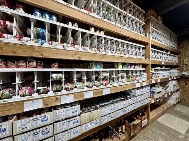 view of storage area