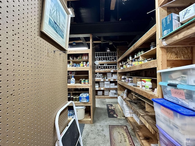 view of storage area