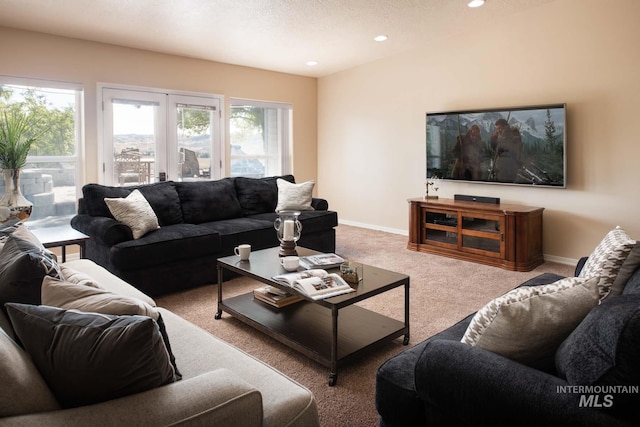 8600 W Brookside Ln, Boise, ID 83714 - living room featuring plenty of natural light, carpet, and baseboards