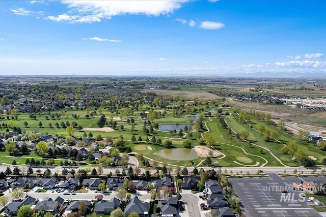 6124 Acheron Ave, Boise, ID 83709 - birds eye view of property featuring view of golf course, a water view, and a residential view