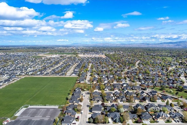 6124 Acheron Ave, Boise, ID 83709 - bird's eye view featuring a mountain view and a residential view