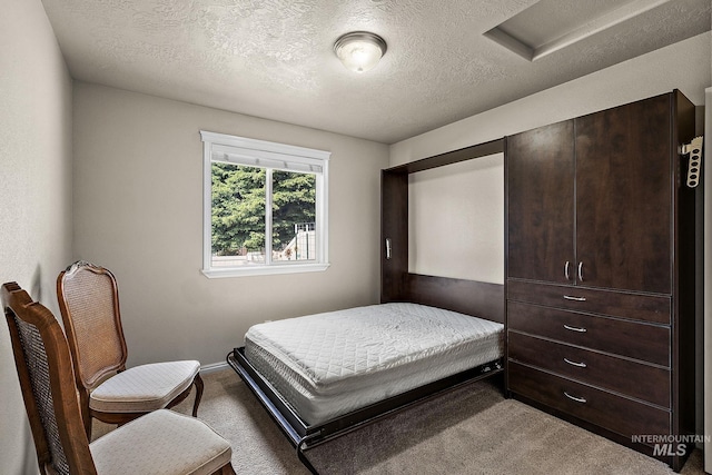 3401 S Murlo Way, Meridian, ID 83642 - carpeted bedroom with attic access, a textured ceiling, and baseboards