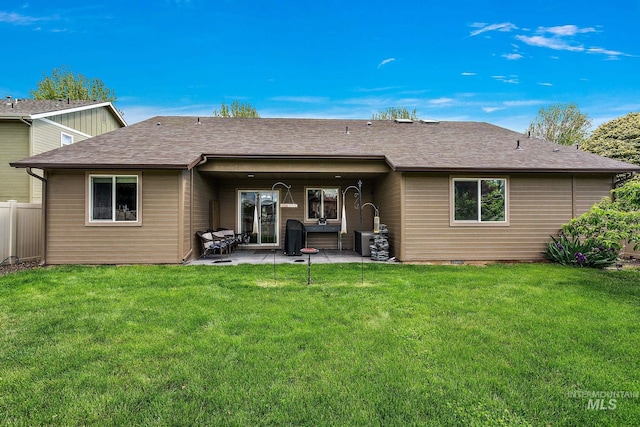 3401 S Murlo Way, Meridian, ID 83642 - rear view of property featuring a patio area and a shingled roof