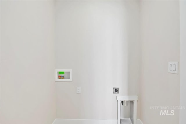 6200 S Binky Ave, Meridian, ID 83642 - laundry room featuring washer hookup, electric dryer hookup, and baseboards