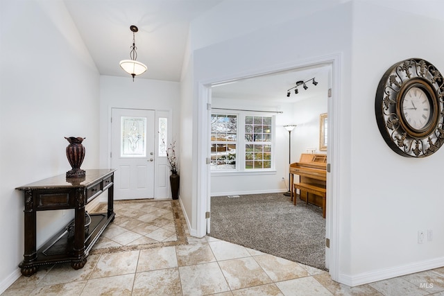 view of carpeted entryway