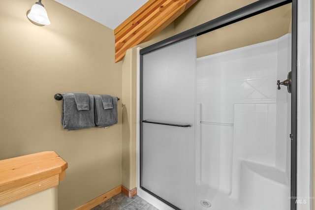 14199 Franklin Rd, Mccall, ID 83638 - bathroom with a stall shower and baseboards