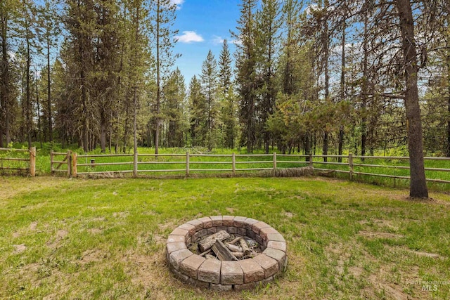 14199 Franklin Rd, Mccall, ID 83638 - view of yard featuring a fire pit