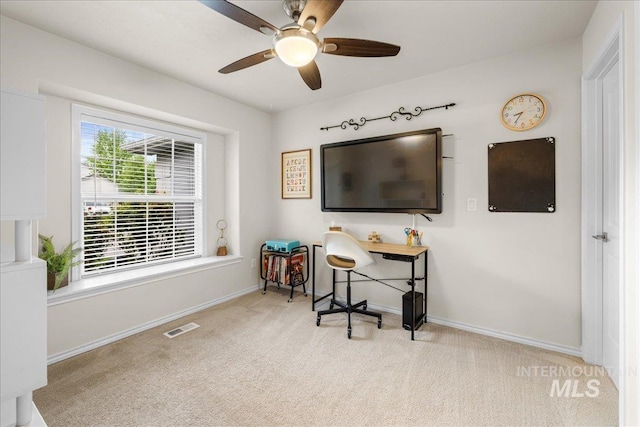 8096 E Jacob, Nampa, ID 83687 - carpeted office with a ceiling fan and baseboards