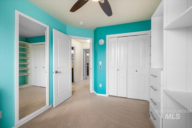 8096 E Jacob, Nampa, ID 83687 - unfurnished bedroom with light colored carpet, a ceiling fan, and a closet