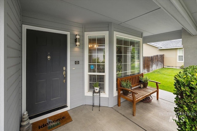 8096 E Jacob, Nampa, ID 83687 - entrance to property featuring a porch