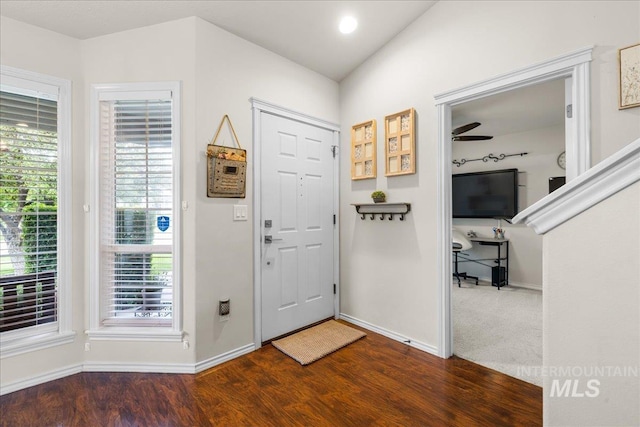 8096 E Jacob, Nampa, ID 83687 - entrance foyer with healthy amount of natural light and dark wood-style flooring