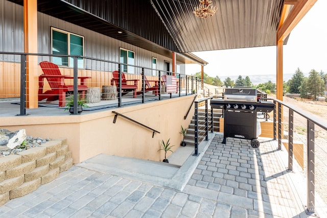 view of patio featuring area for grilling