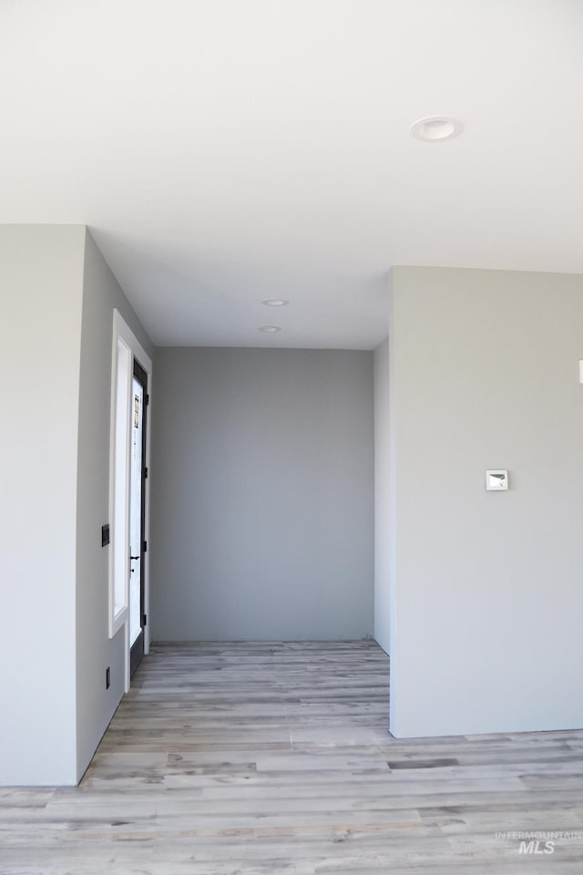 hallway featuring light hardwood / wood-style floors