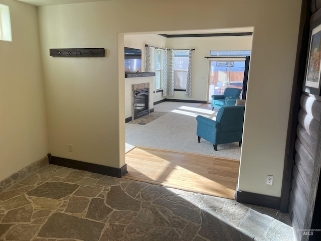 living room featuring hardwood / wood-style floors