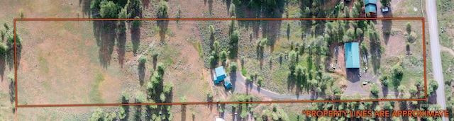 2597 Price Valley Rd, New Meadows, ID 83654 - aerial view of property and surrounding area with property boundaries highlighted