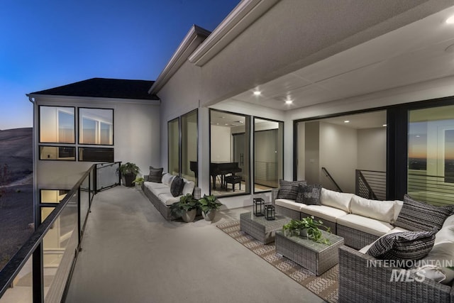 view of patio / terrace with an outdoor living space