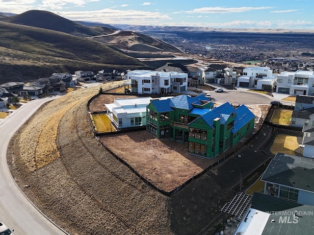 drone / aerial view with a residential view