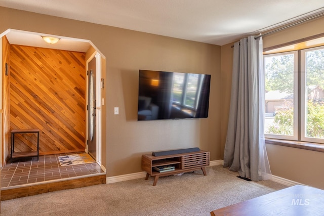 3929 N Shamrock Ave, Boise, ID 83713 - carpeted bedroom featuring baseboards and wood walls