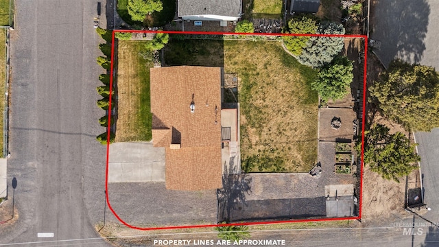 2045 11th Ave, Clarkston, WA 99403 - aerial overview of property's location featuring property boundaries highlighted