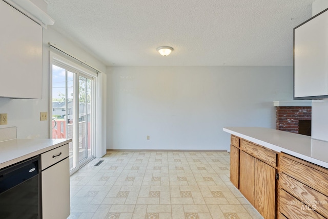 2045 11th Ave, Clarkston, WA 99403 - kitchen with dishwasher, light countertops, a textured ceiling, and light floors