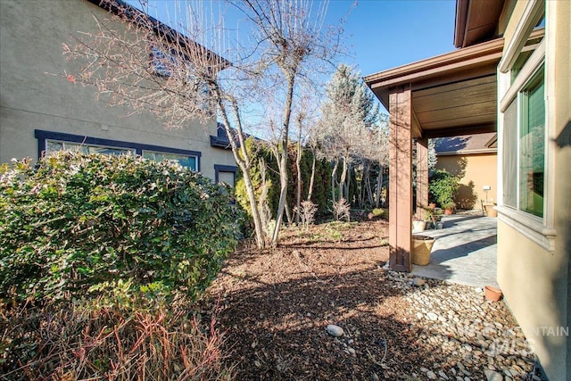 view of yard featuring a patio