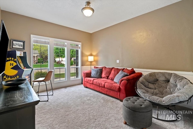 10450 W Antietam St, Boise, ID 83709 - living room with carpet and wainscoting