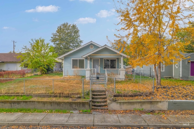 view of bungalow-style home