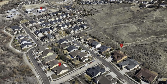 bird's eye view featuring a residential view