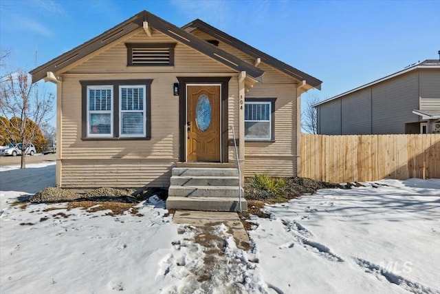 view of bungalow-style house