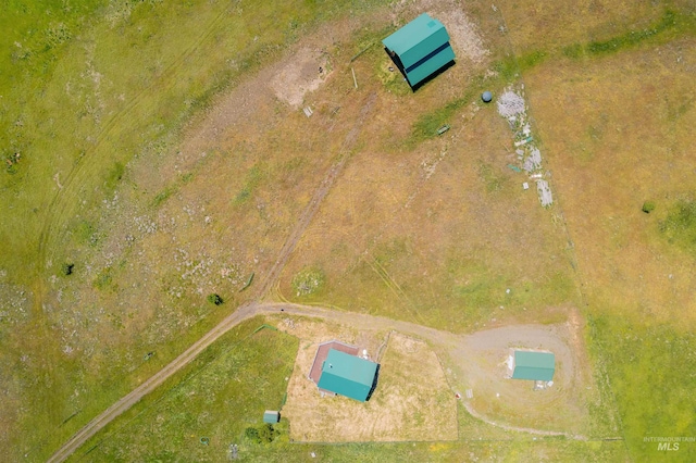 drone / aerial view featuring a rural view