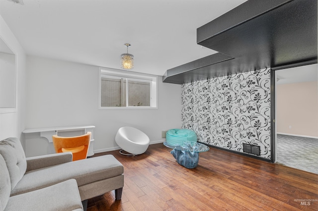 2220 14th St, Lewiston, ID 83501 - living area featuring wood-type flooring and baseboards
