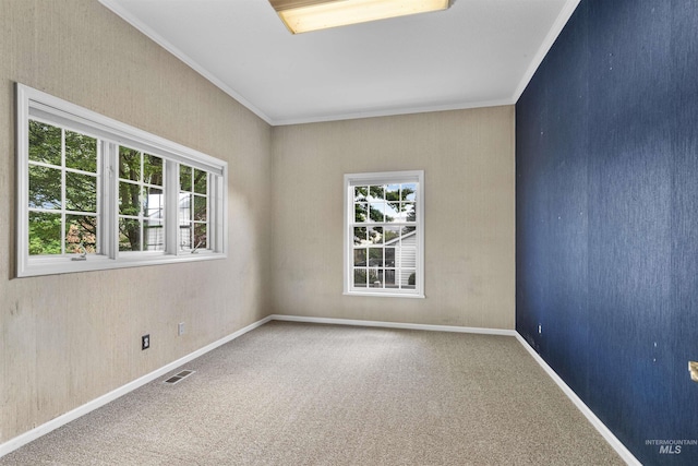 2220 14th St, Lewiston, ID 83501 - empty room featuring plenty of natural light, carpet floors, ornamental molding, and baseboards