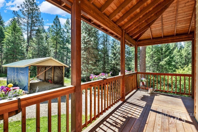view of wooden deck