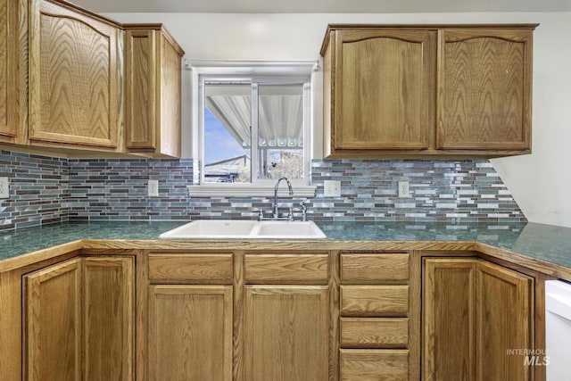 2563 Paintbrush Dr, Twin Falls, ID 83301 - kitchen with tasteful backsplash, dark countertops, and dishwasher