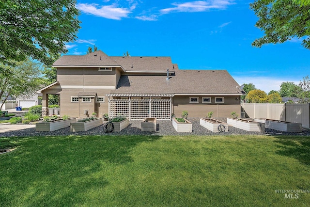 998 E Shadow Creek Ln, Eagle, ID 83616 - rear view of property with a vegetable garden