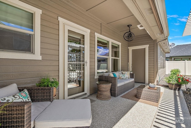 998 E Shadow Creek Ln, Eagle, ID 83616 - view of patio with fence and an outdoor living space