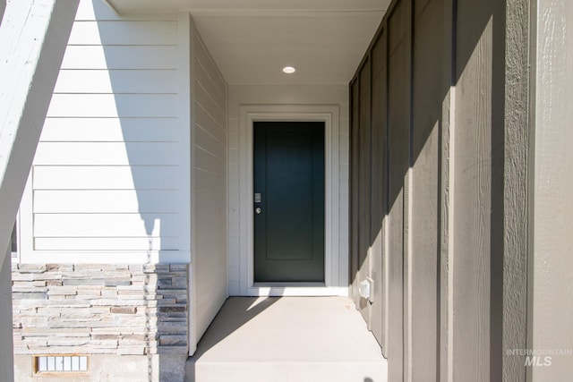 view of doorway to property