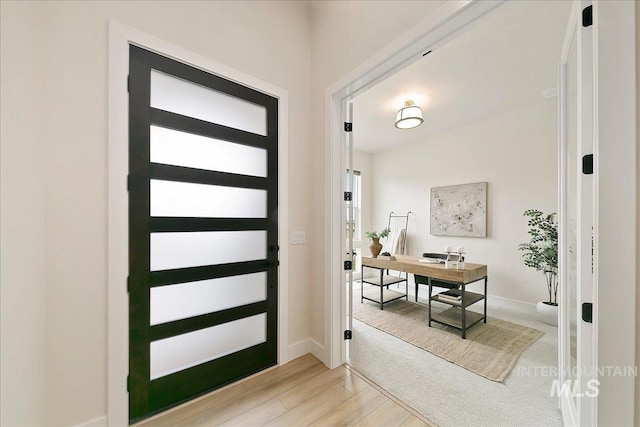 6356 S Cubola Way, Meridian, ID 83642 - entrance foyer featuring baseboards and light wood finished floors