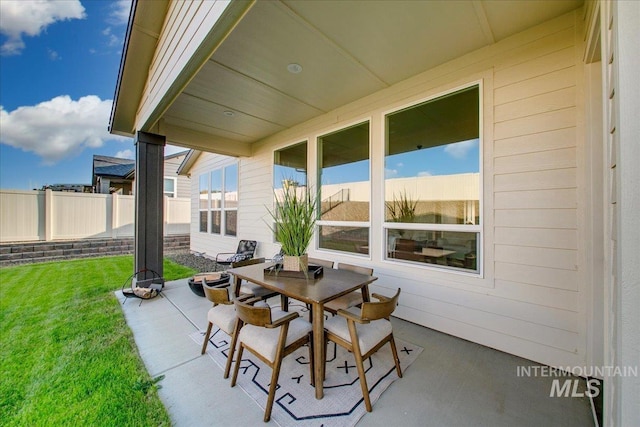 6356 S Cubola Way, Meridian, ID 83642 - view of patio / terrace featuring outdoor dining space