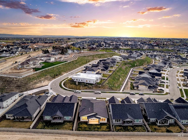 6356 S Cubola Way, Meridian, ID 83642 - aerial view at dusk of a residential view