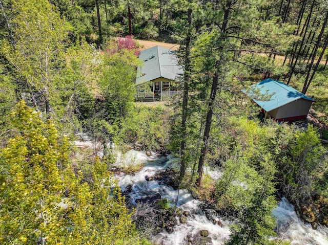 278 Elk Lake Rd, New Meadows, ID 83654 - view from above of property featuring a heavily wooded area