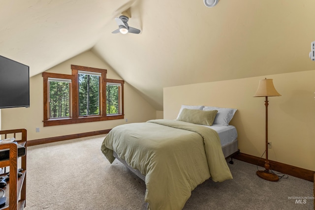 278 Elk Lake Rd, New Meadows, ID 83654 - carpeted bedroom with baseboards and lofted ceiling
