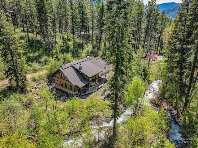 278 Elk Lake Rd, New Meadows, ID 83654 - aerial view of property and surrounding area with a heavily wooded area
