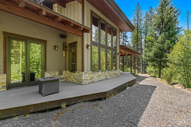 278 Elk Lake Rd, New Meadows, ID 83654 - wooden deck featuring french doors