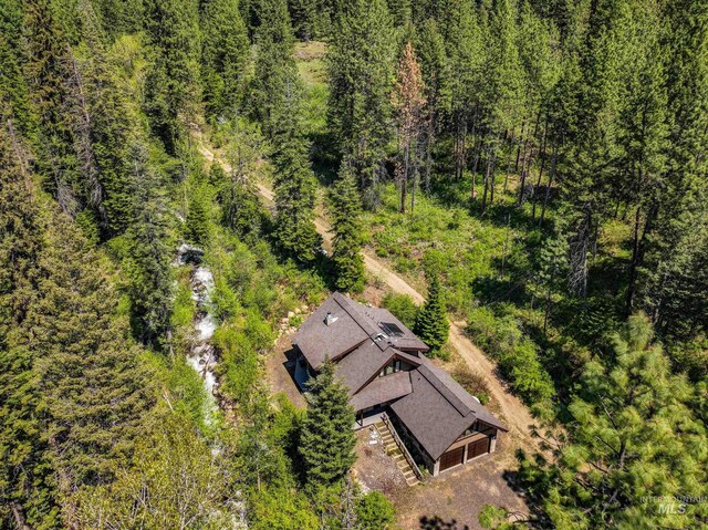 278 Elk Lake Rd, New Meadows, ID 83654 - view from above of property featuring a heavily wooded area