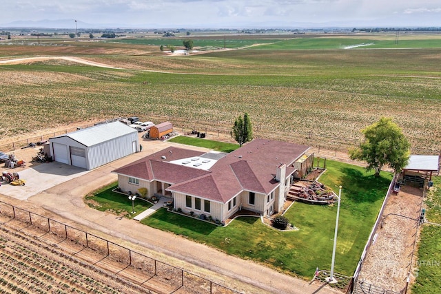 bird's eye view featuring a rural view