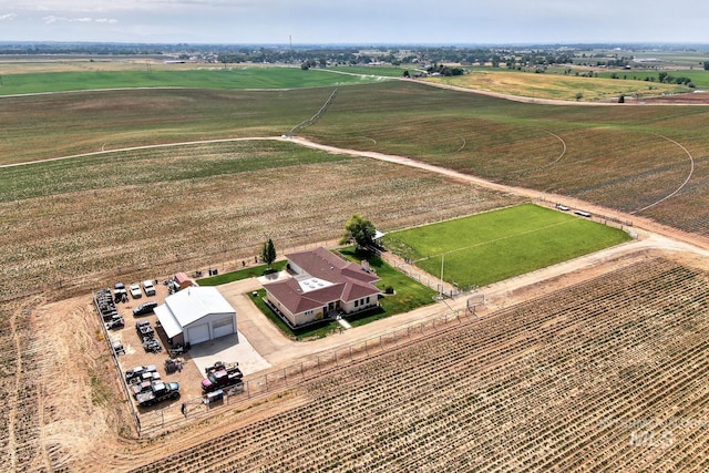 bird's eye view with a rural view