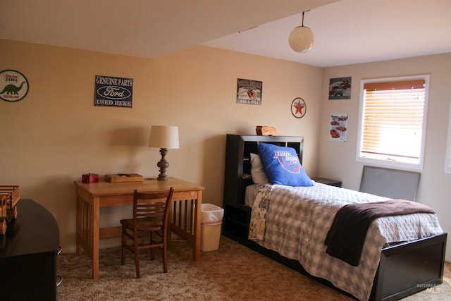 view of carpeted bedroom