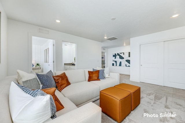 view of carpeted living room