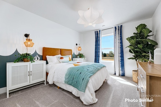 bedroom featuring carpet flooring